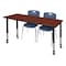Regency Tables > Height Adjustable > Rectangular Mobile Table & Chair Sets, 72 W, 24 L, 23-34 H, Cherry MT7224CHAPCBK40NV - alternate 1